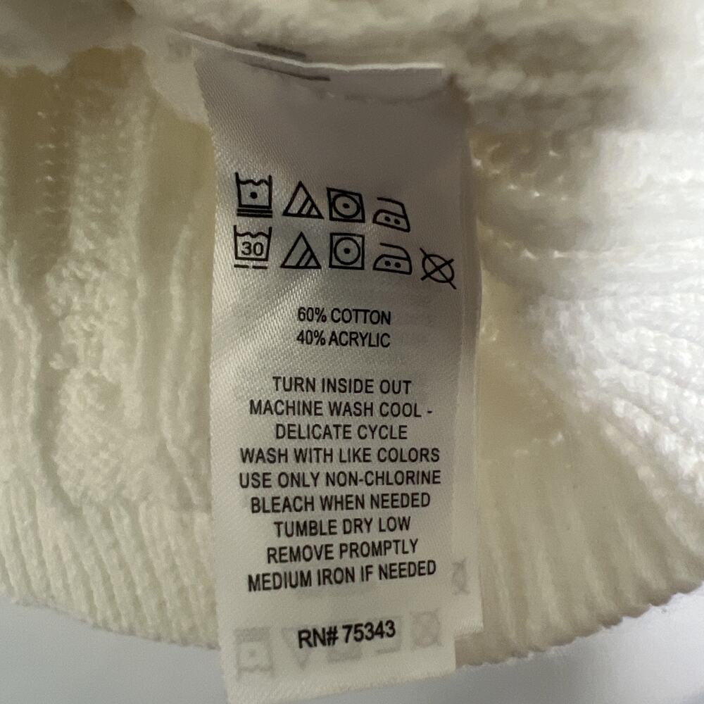 Happily Grey Kids Size Large 10/12 Cable Knit V-Neck Pullover Cardigan Sweater - Picture 5 of 7